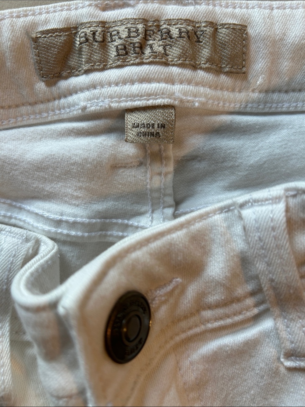 Burberry White Skinny Cropped Jeans Size 27 - Picture 7 of 9
